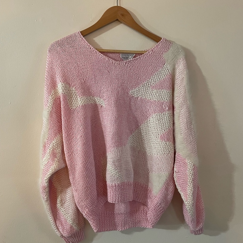 Stephan Andrew’s Vintage 80s Pink Knit Sweater - Women Size L